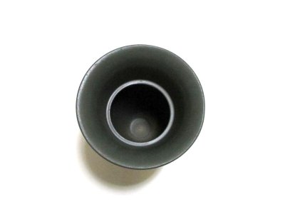 画像2: 手造り モスグレー６号丸生花・立花花器　T-０７－４５
