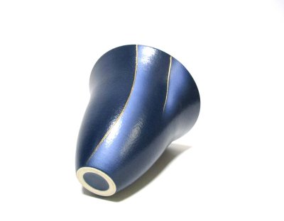 画像3: 紺青７号丸生花・立華花器 金線入　T-０７－４３