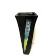 画像11: 手造り 艶消し黒４.５号正角長立華瓶　T-０7－５０　 (11)