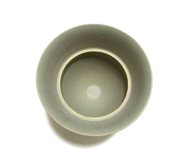 画像2: 鶯色８号丸広口生花花器 　T-０７－４４