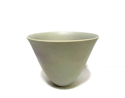 画像1: 鶯色８号丸広口生花花器 　T-０７－４４