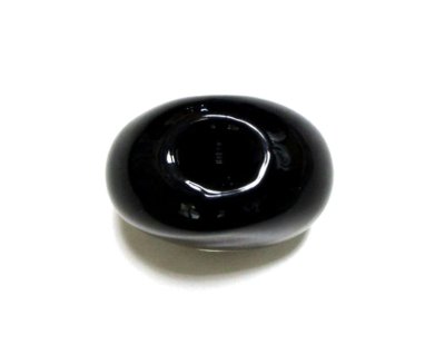 画像2: ガラス花器　涼７-１８　透明／黒丸型花器