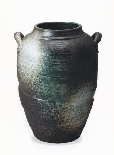 画像1: 耳付変形大壷 １９号　B002-03 (1)