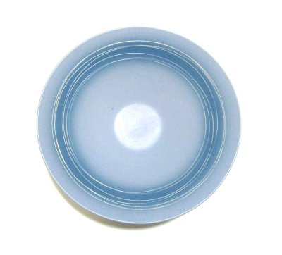 画像2: 特-７８１　ブルーグレイ１２号丸皿鉢 （少難あり）