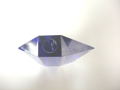 画像2: ガラス花器　クリスタル菱　G-２７
