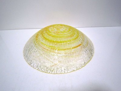 画像3: ガラス花器　渦水盤　レモン　G-５８