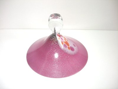 画像3: ガラス花器　下かぶら型ピンク　G-２６