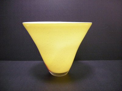 画像2: ガラス花器　G-１４　黄色
