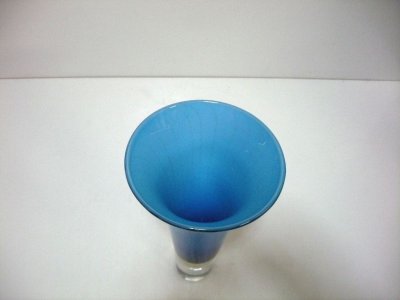 画像1: ガラス花器　ブルー一品作水仙　G-５０