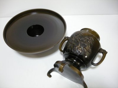 画像3: 銅器薄端　尺０・尺１ やまびこ山水　鍋長色　