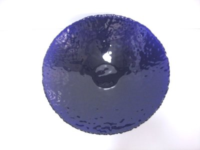 画像2: ガラス花器　ルリ水盤　G-２５