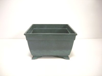 画像1: 銅器　角砂鉢７.５号青銅色　　