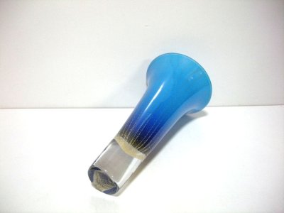 画像3: ガラス花器　ブルー一品作水仙　G-５０